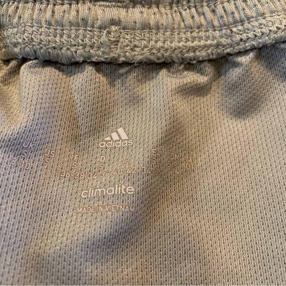 Adidas Running Athletic Shorts Stripe Striped Climalite S Small Black Gray - Picture 8 of 12